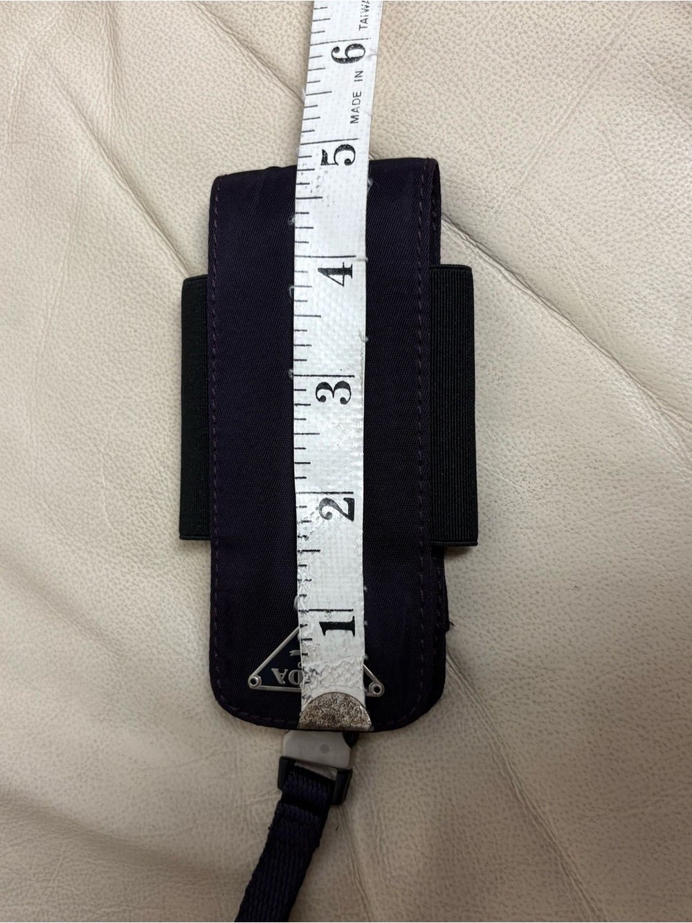 VTG PRADA Purple Phone Holder w/ Removable Lanyard Triangle Logo - Picture 15 of 15